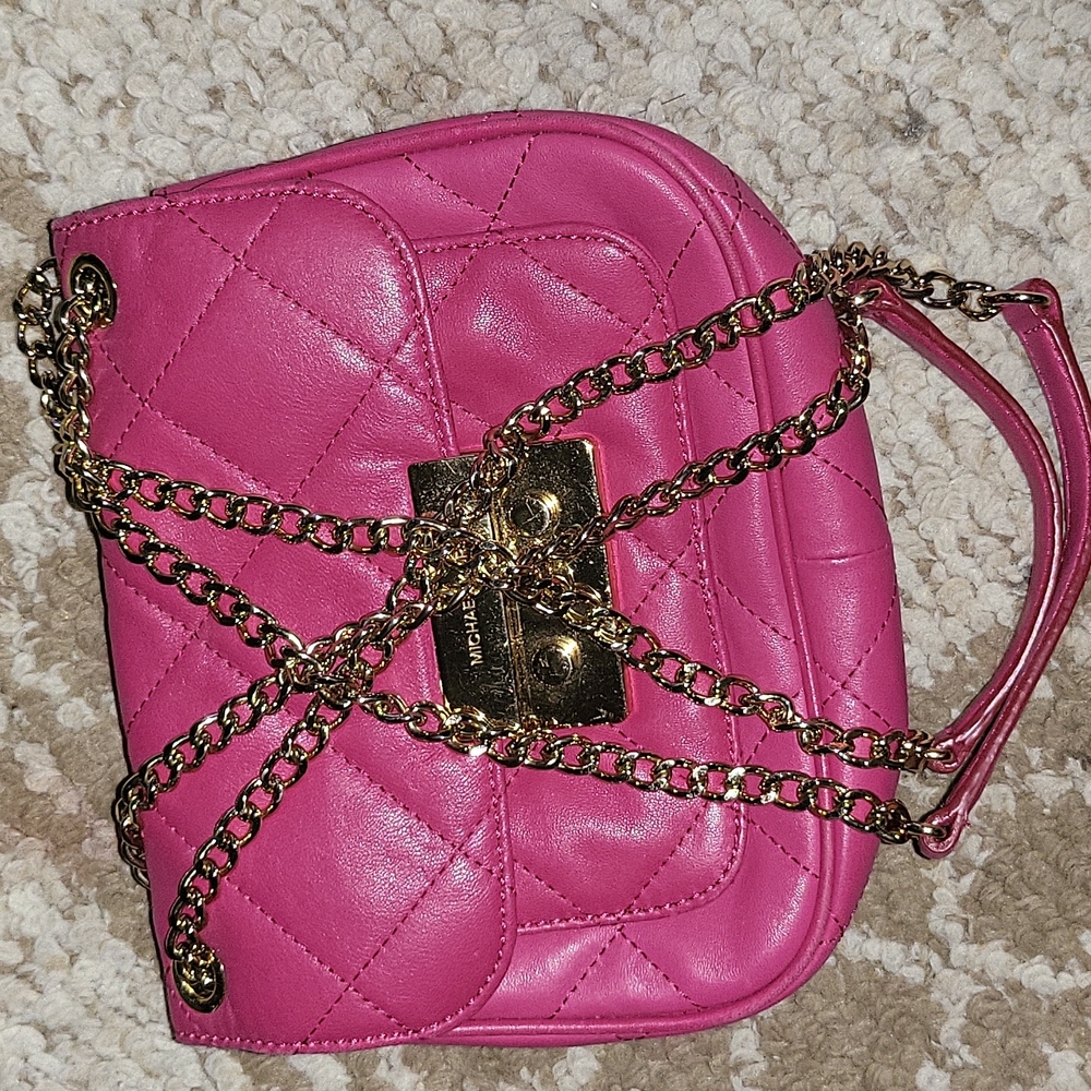 Practically brand new Michael Kors pink cross body or shoulder bag